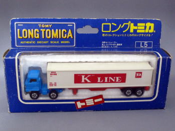 ロングトミカ L5-1-1 日野セミトレーラー海上コンテナ40FT運搬車(K LINE)買取 通販 ミニカーショップ カフェタイム